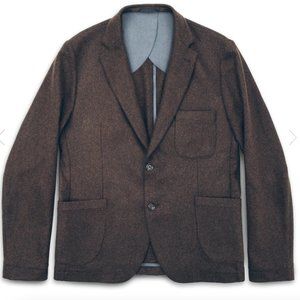Taylor Stich The Telegraph Jacket in Chocolate Wool Size 44 Tailored to 42S